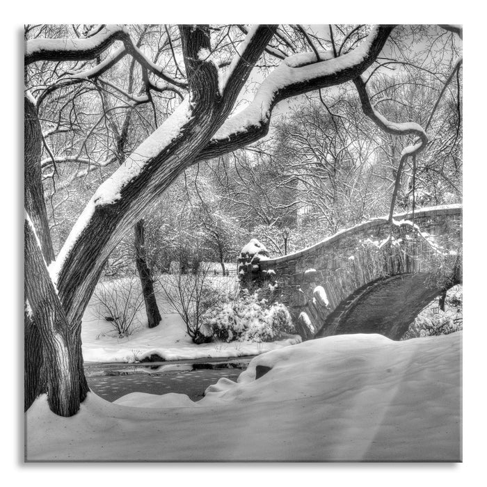 Pixxprint Central Park New York, Glasbild Quadratisch