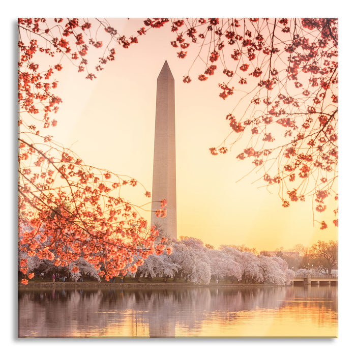 Pixxprint Jefferson Memorial, Glasbild Quadratisch