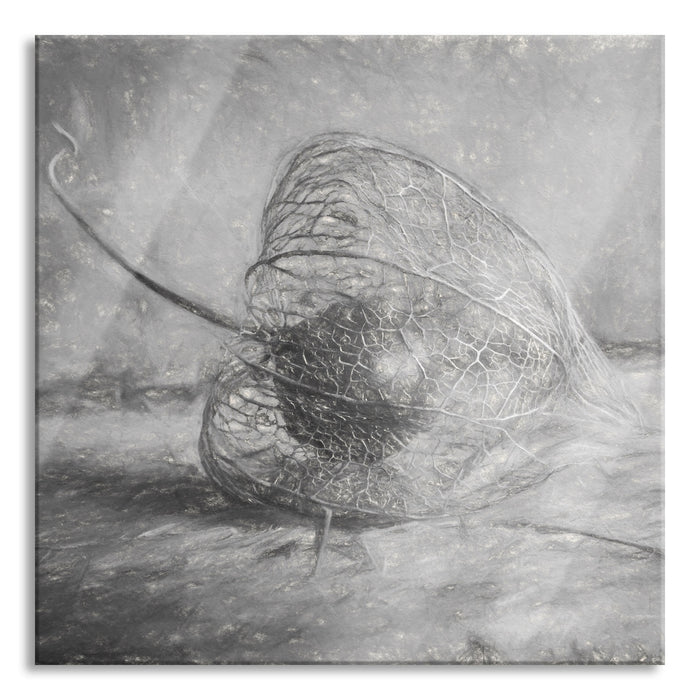 Pixxprint Physalis, Glasbild Quadratisch