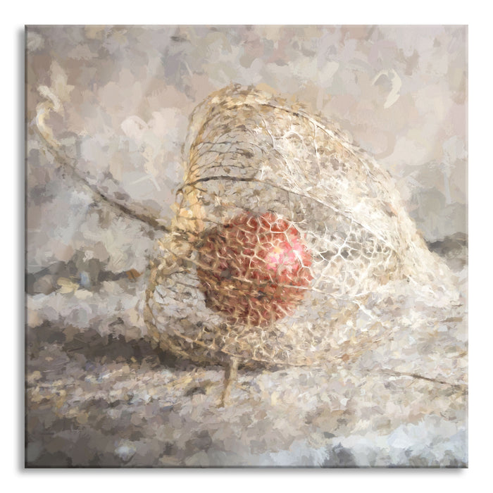 Pixxprint Physalis, Glasbild Quadratisch