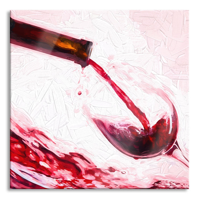 Pixxprint Wein, Glasbild Quadratisch