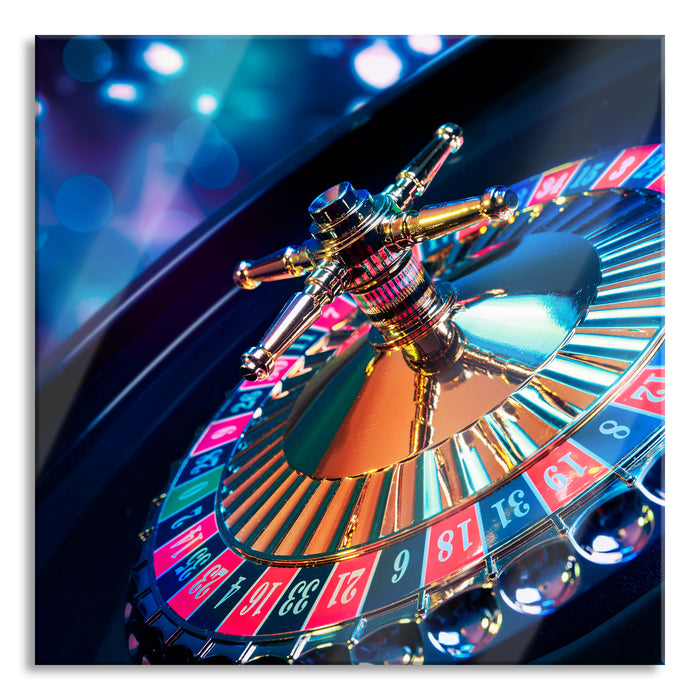Pixxprint Roulettetisch, Glasbild Quadratisch