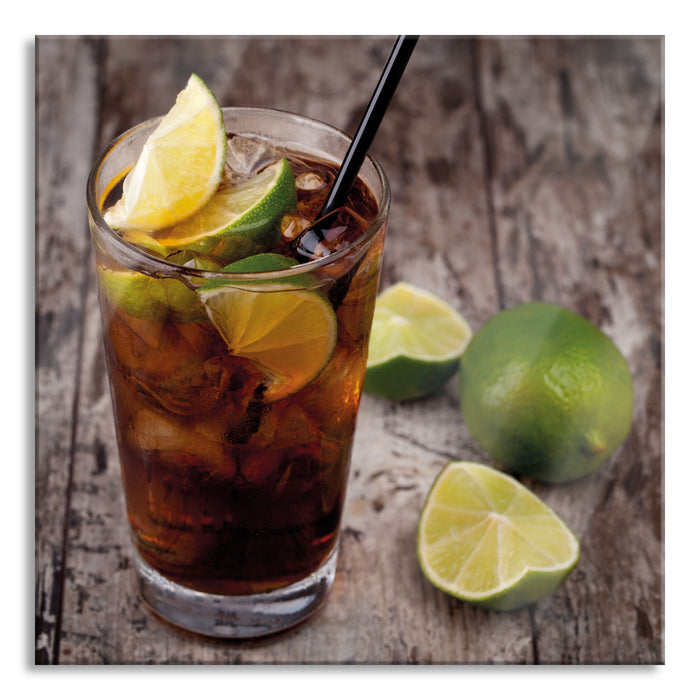 Cuba Libre Original, Glasbild Quadratisch