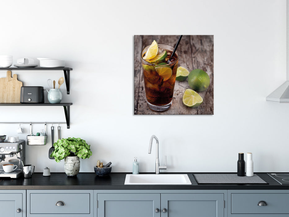 Cuba Libre Original, Glasbild Quadratisch