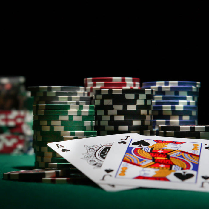 Pokertisch Las Vegas, Glasbild Quadratisch