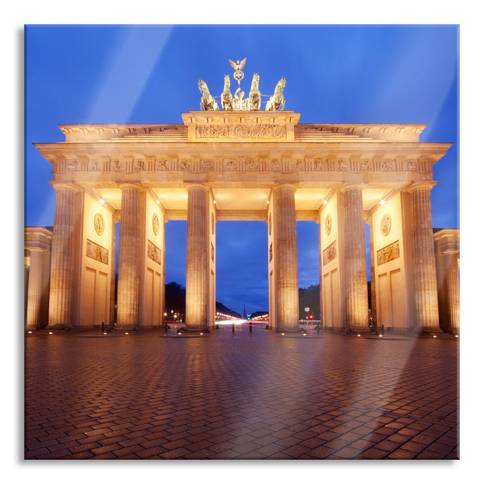 Pixxprint Brandenburger Tor, Glasbild Quadratisch