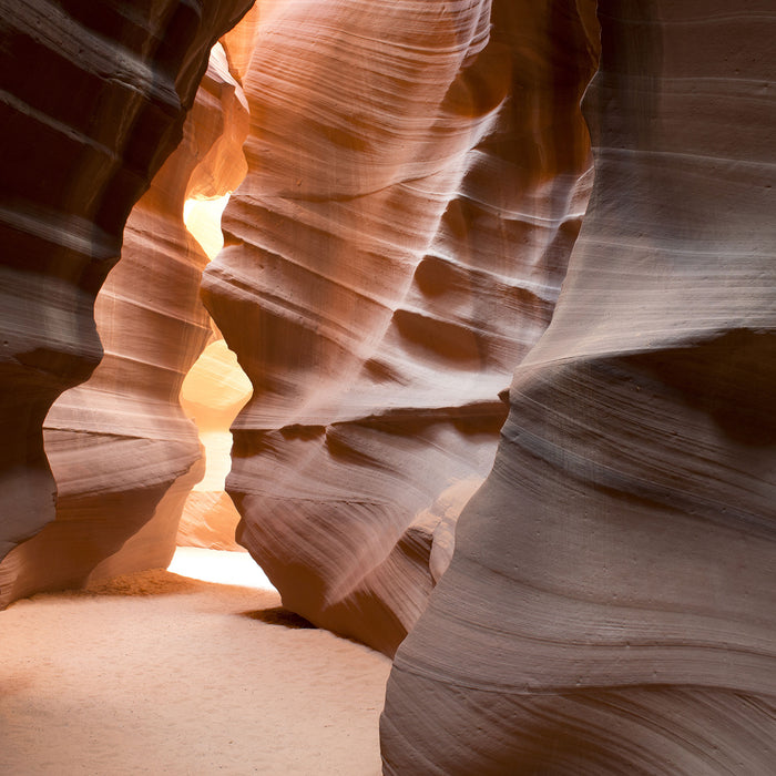 Antelope Canyon Arizona, Glasbild Quadratisch