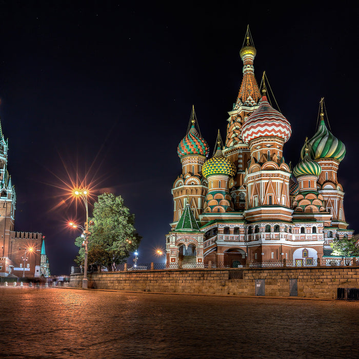 Basilius Kathedrale in Moskau, Glasbild Quadratisch