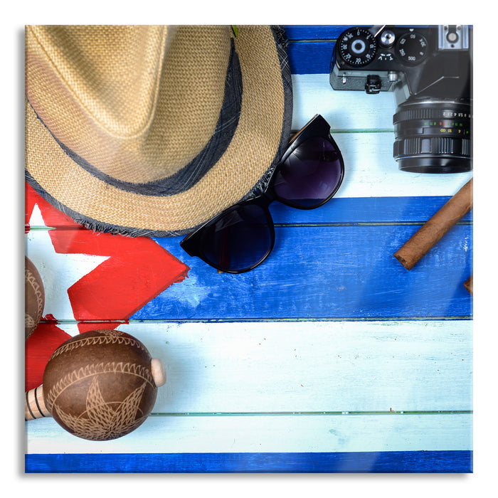 Pixxprint Kuba Stillleben, Glasbild Quadratisch