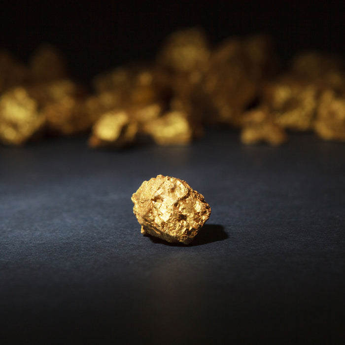 Goldnugget, Glasbild Quadratisch