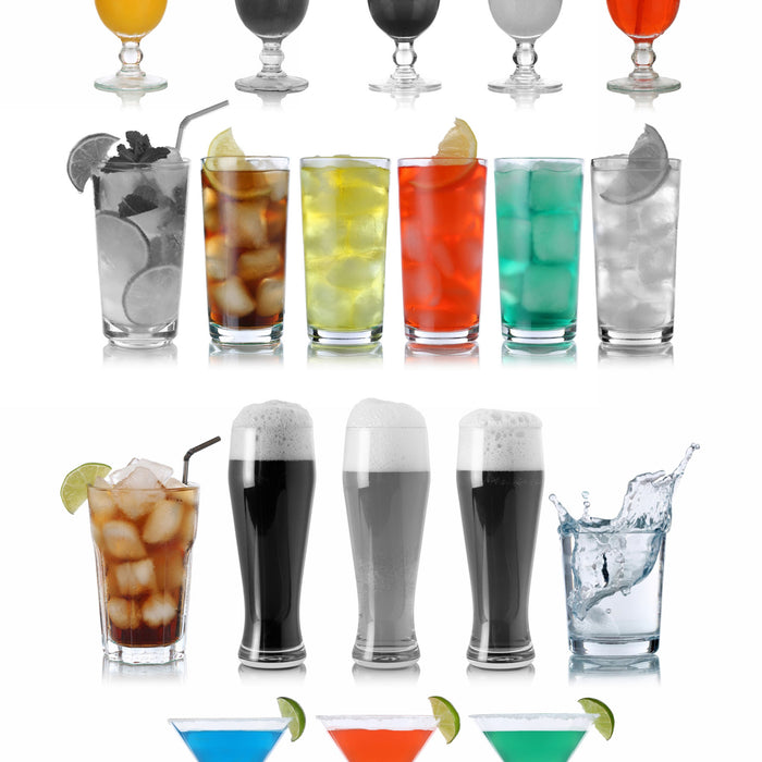 Drinks für Frauen und Männer, Glasbild Quadratisch