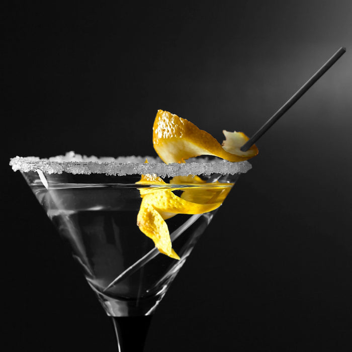 Cocktail Zuckerrand, Glasbild Quadratisch