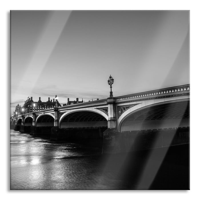 Pixxprint Westminster Bridge und Big Ben, Glasbild Quadratisch