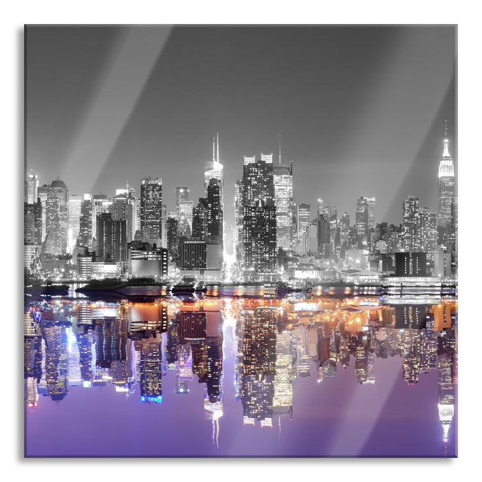 Pixxprint Manhattan Skyline, Glasbild Quadratisch