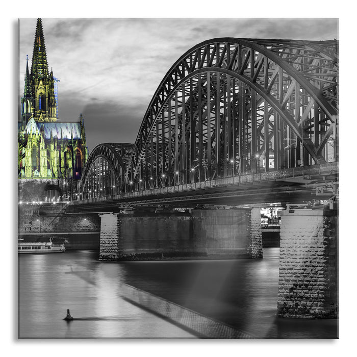 Pixxprint schöne brücke, Glasbild Quadratisch