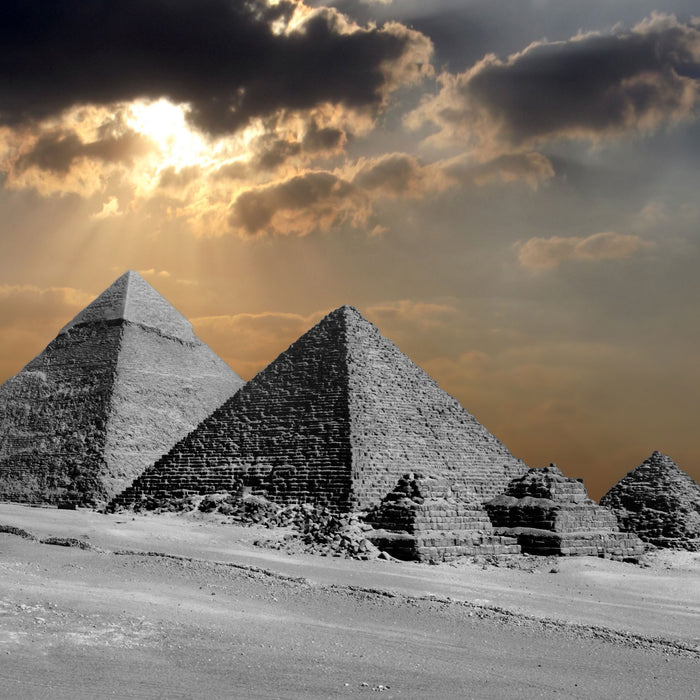 atemberaubende Pyramiden, Glasbild Quadratisch