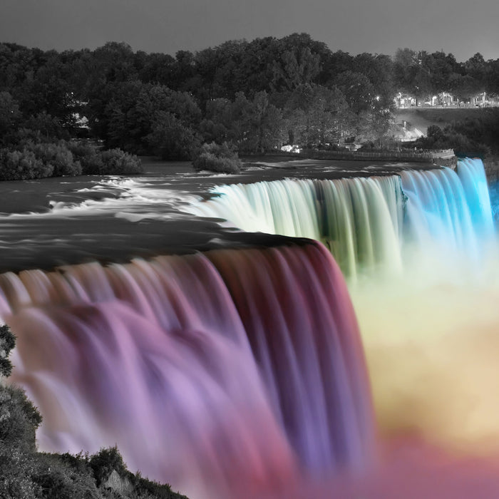 wunderschöne Niagara Fälle, Glasbild Quadratisch