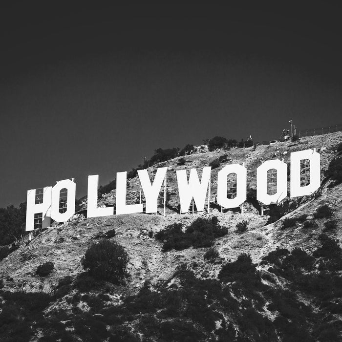 Wahrzeichen von Hollywood, Glasbild Quadratisch