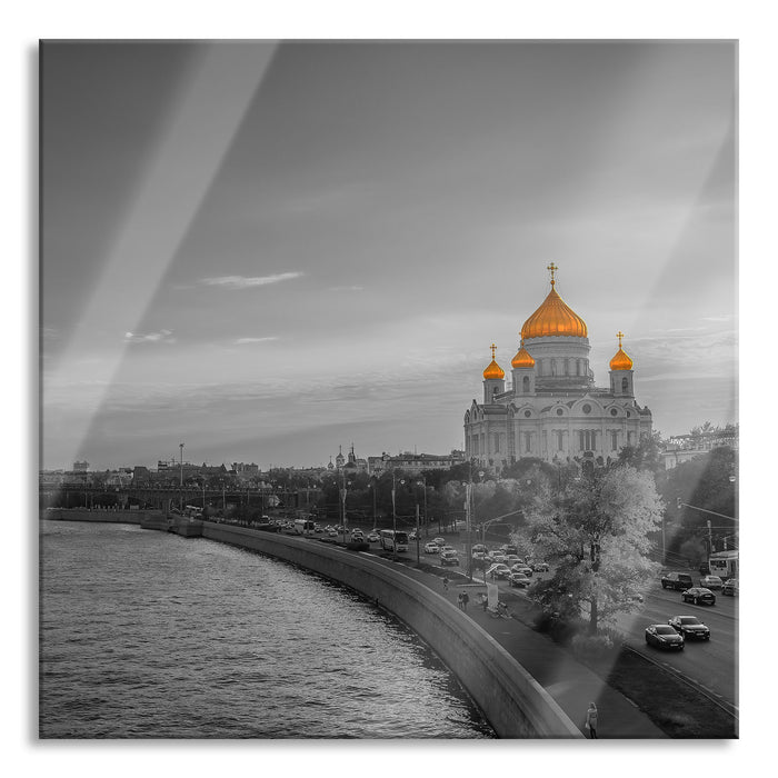 Christ-Erlöser-Kathedrale Moskau, Glasbild Quadratisch
