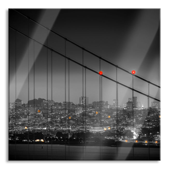 Pixxprint Skyline von San Francisco, Glasbild Quadratisch