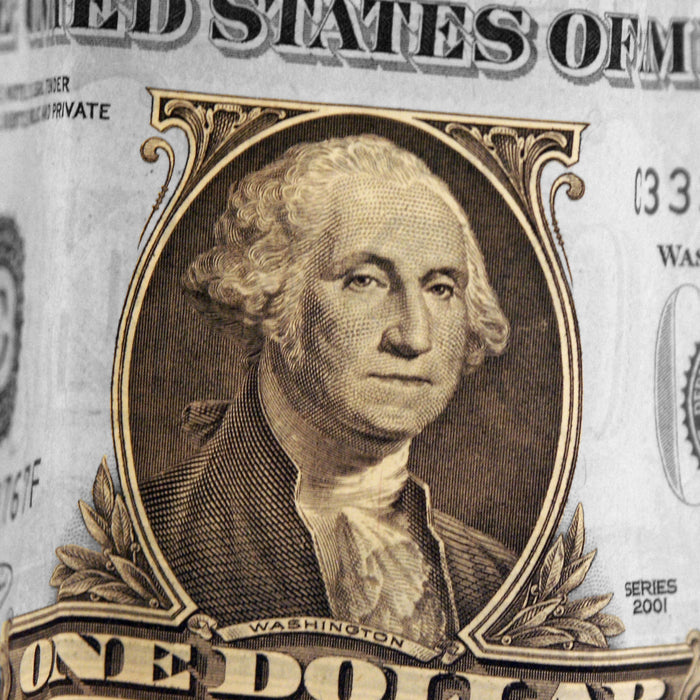 Washington Dollarschein, Glasbild Quadratisch