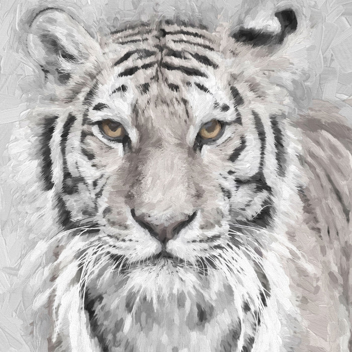 Tiger in, Glasbild Quadratisch