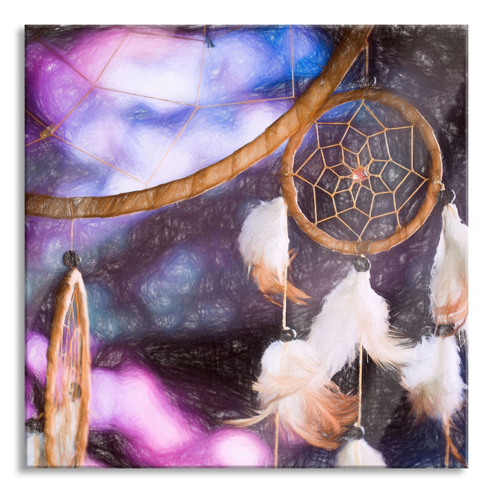 Pixxprint Traumfänger, Glasbild Quadratisch