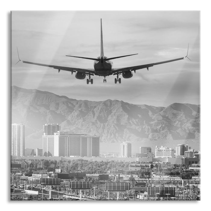Urlaubsreise nach Las Vegas, Glasbild Quadratisch