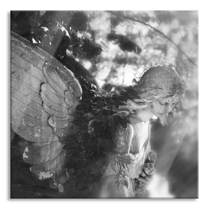 Engel im Sonnenlicht, Glasbild Quadratisch