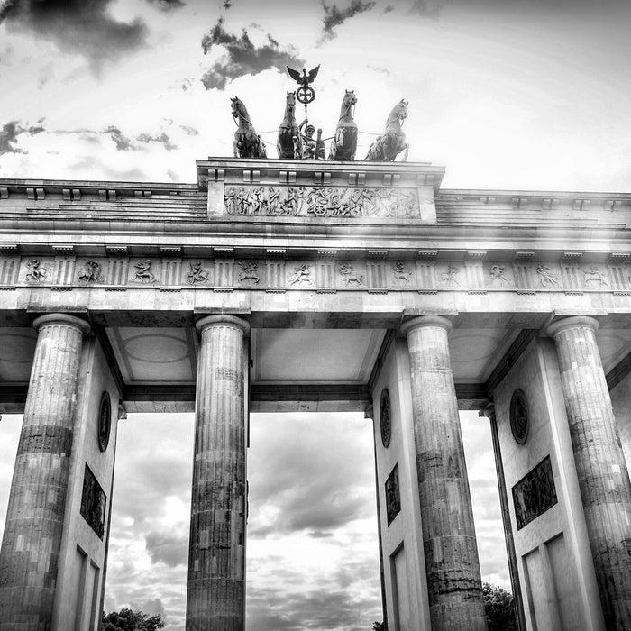Brandenburger Tor Berlin, Glasbild Quadratisch