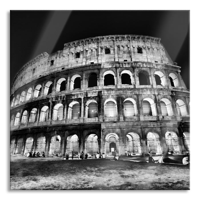 Colosseum in Rom Italien Italy, Glasbild Quadratisch