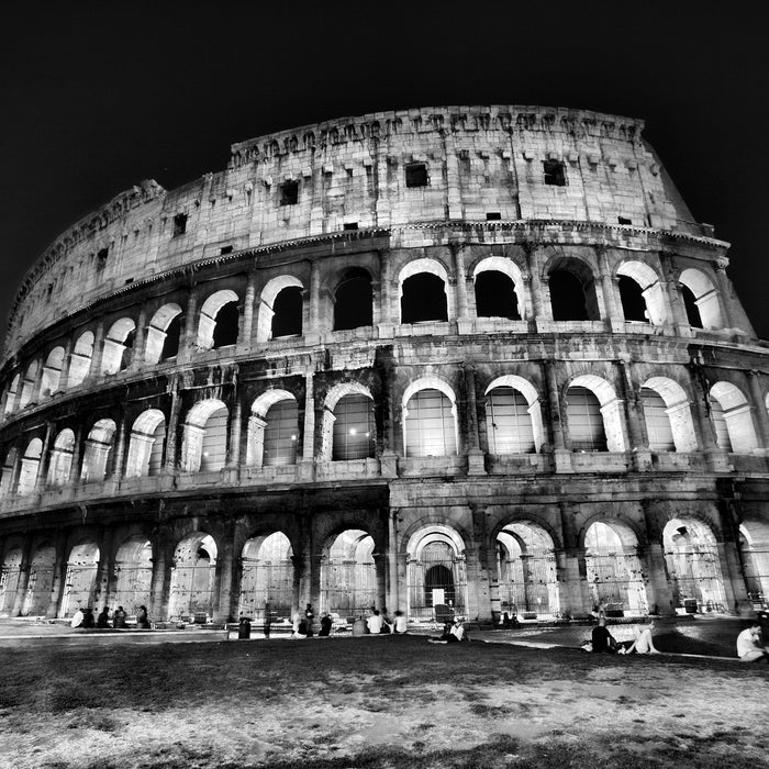 Colosseum in Rom Italien Italy, Glasbild Quadratisch
