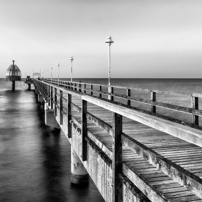 Meer Sonne Strand, Glasbild Quadratisch