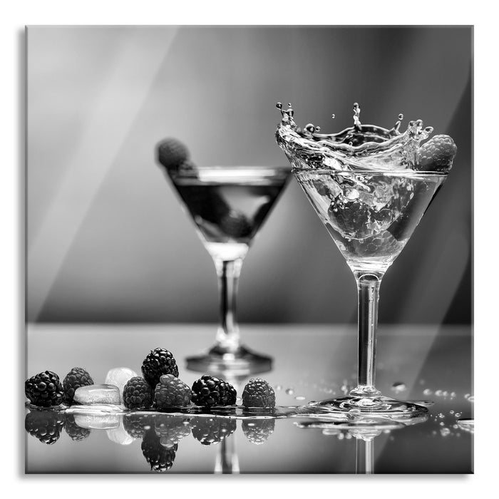 Pixxprint Coole Cocktails, Glasbild Quadratisch