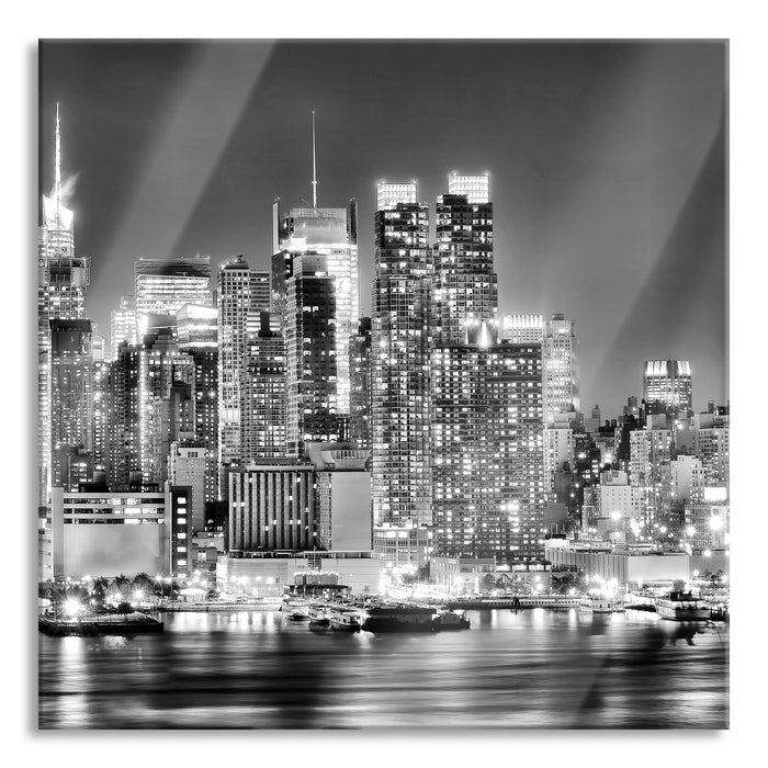 Pixxprint New York City Skyline, Glasbild Quadratisch