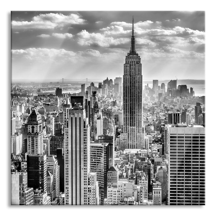 Pixxprint New York, Manhattan, Glasbild Quadratisch