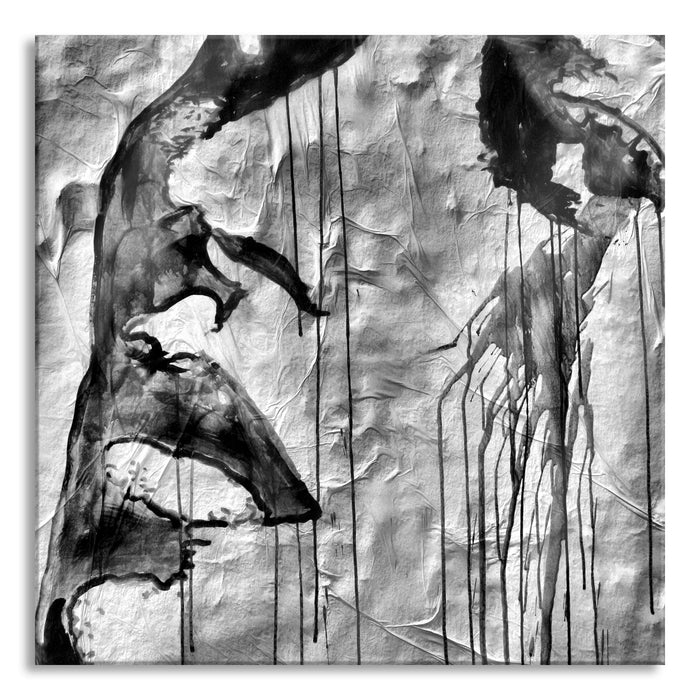 Pixxprint Abstrakt Frau, Glasbild Quadratisch