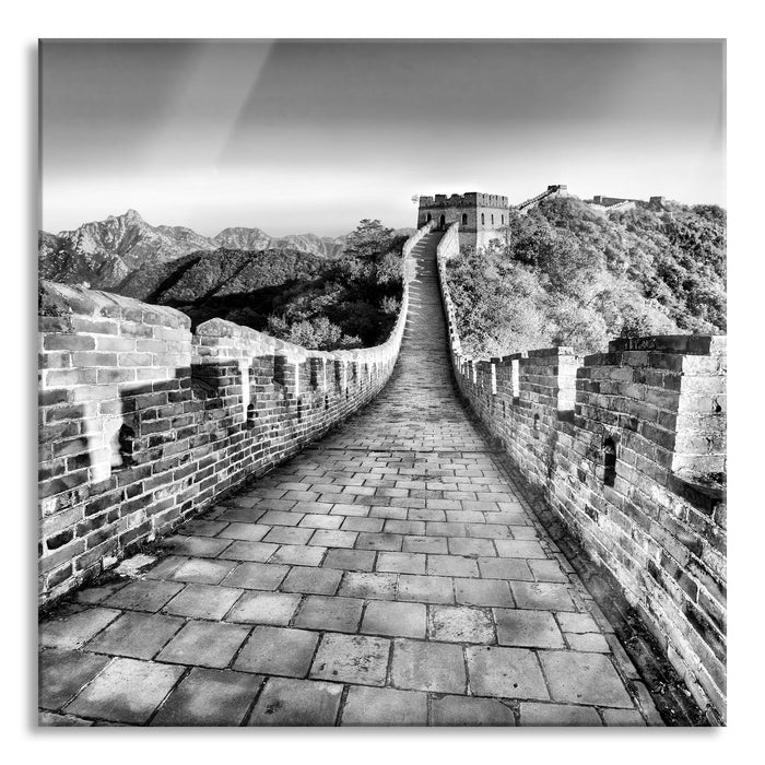 chinesische Mauer, Glasbild Quadratisch