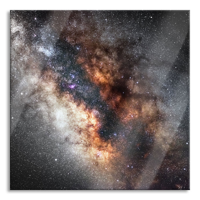 Zentrum der Milchstraße, Glasbild Quadratisch