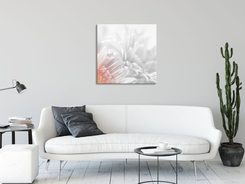 Gerbera-Blume, Glasbild Quadratisch