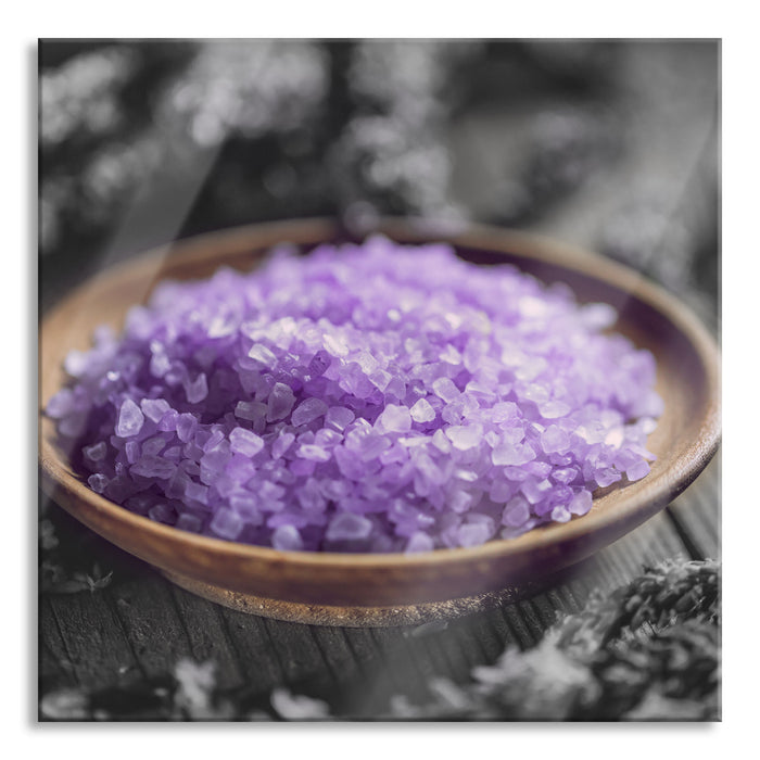 Pixxprint Badesalz, Glasbild Quadratisch