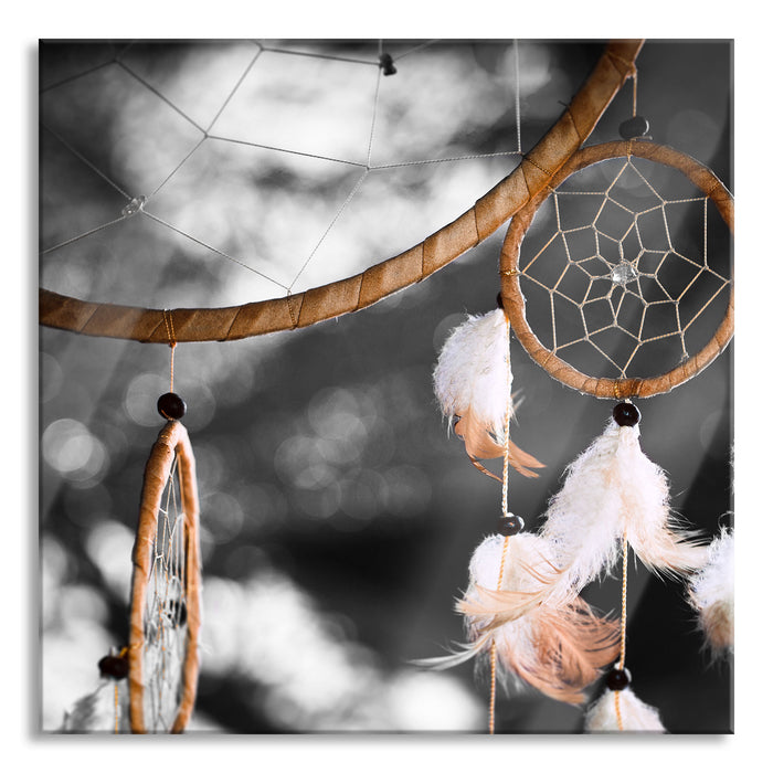 Pixxprint Traumfänger, Glasbild Quadratisch