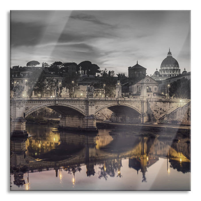 Pixxprint Rom Kathedrale St. Peter, Glasbild Quadratisch