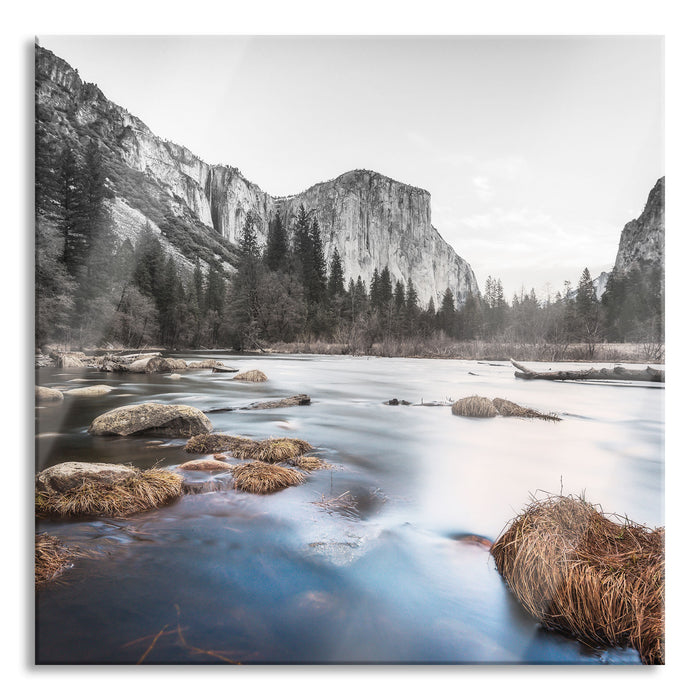 Pixxprint National Park California, Glasbild Quadratisch