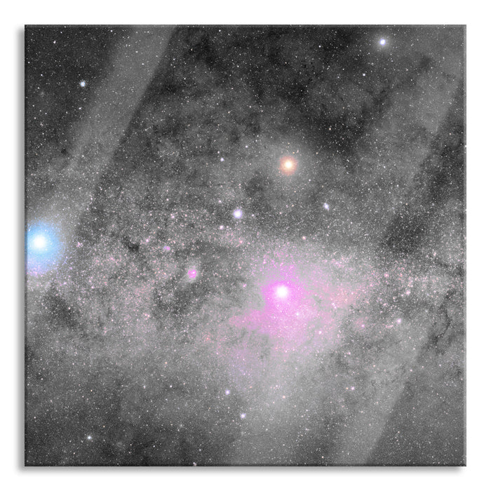 Pixxprint wunderbarer Blick in das Universum, Glasbild Quadratisch