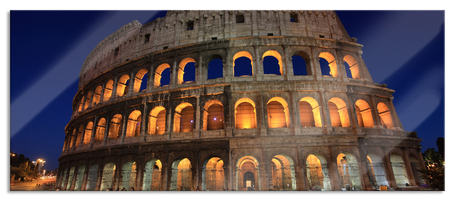 Pixxprint Colosseum in Rom, Glasbild Panorama