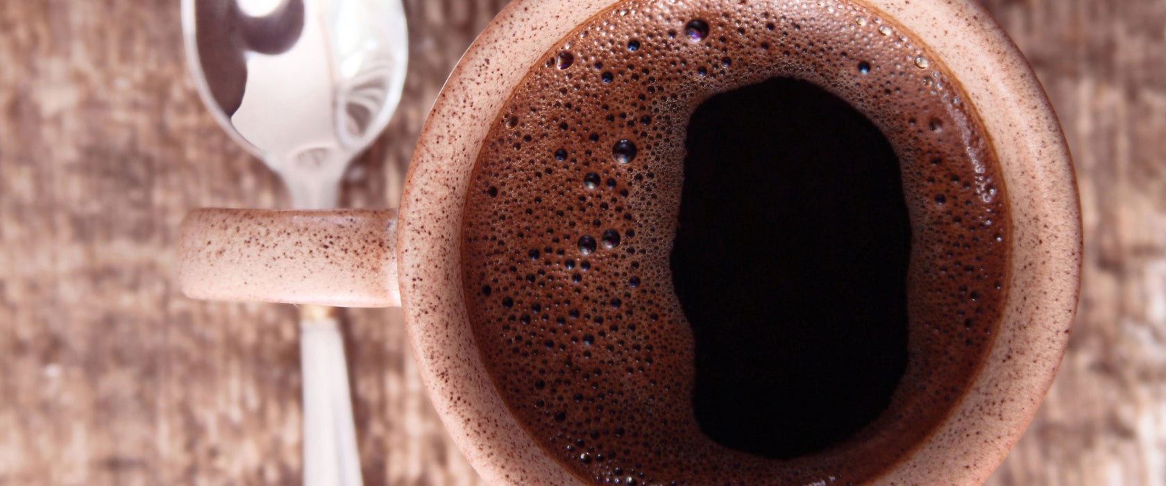 Tasse Kaffee, Glasbild Panorama