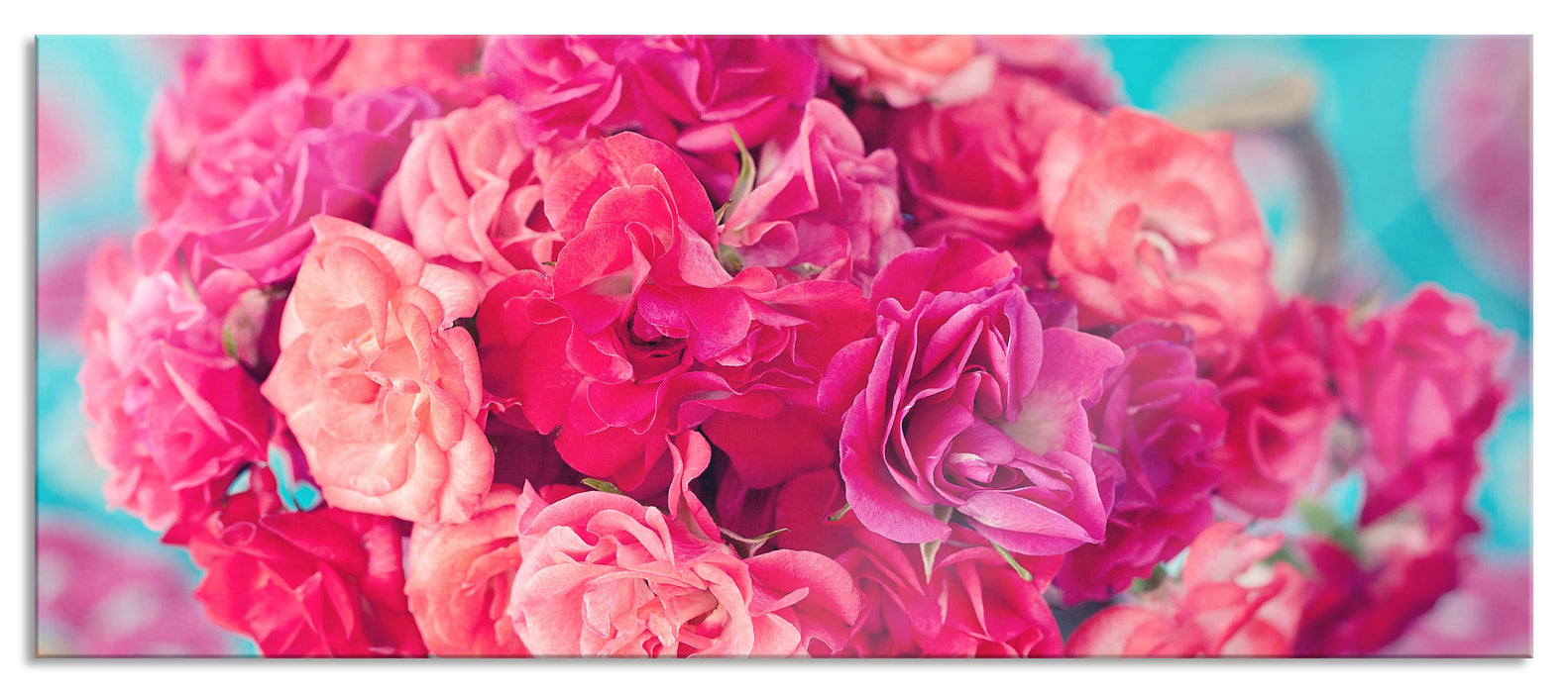 Pixxprint Blumen, Glasbild Panorama