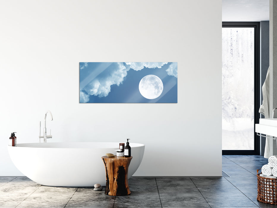 Vollmond, Glasbild Panorama