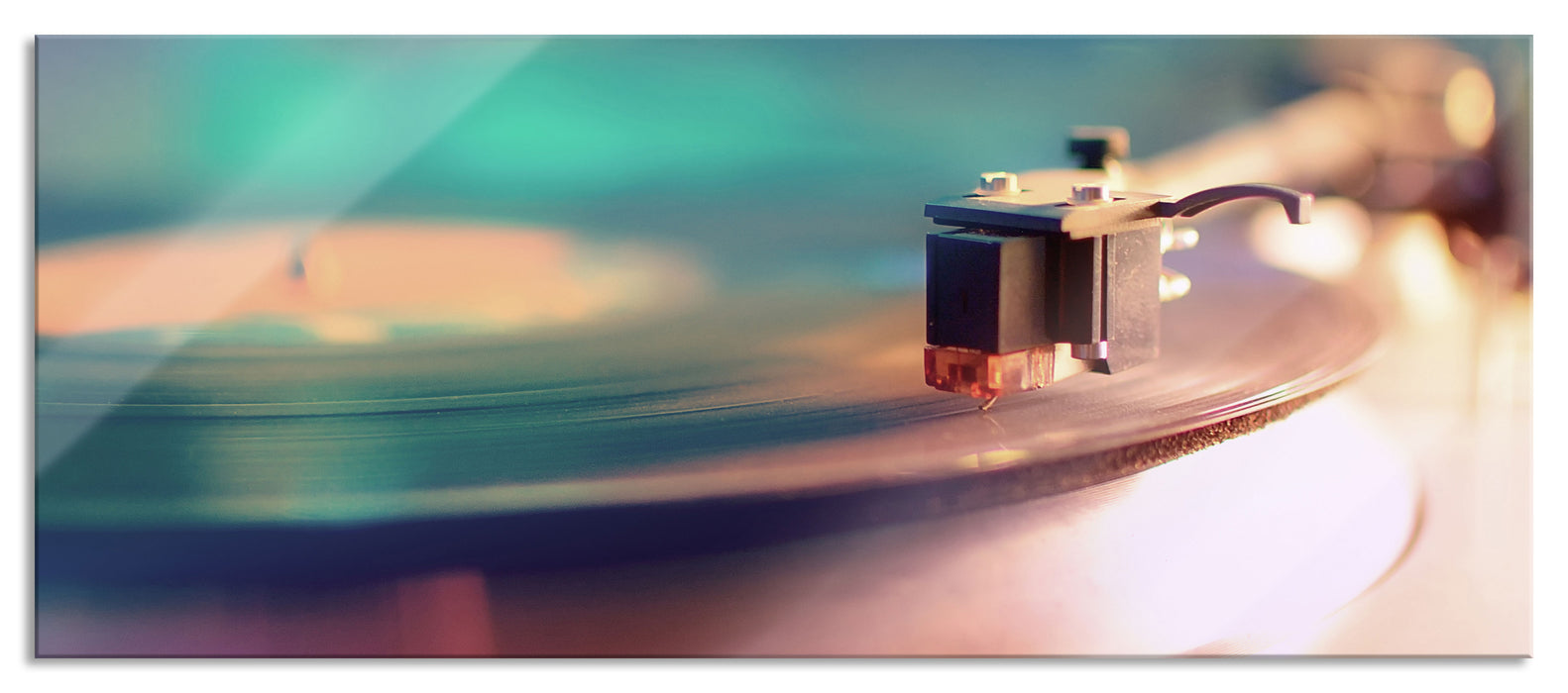 Pixxprint Schallplatte, Glasbild Panorama